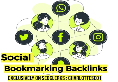 I will create 55 social bookmarking backlinks on high DA,  PA Sites