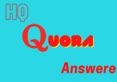 Promote Your Website 10 HQ Quora Answer With Your keyword & URL