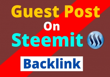 I will Publish Guest Post On Steemit. com with natural backlink
