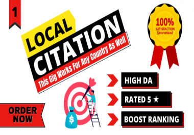 Manually Do 40 local citations or local listings for All Countries