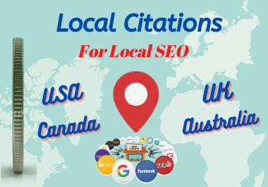 Do 50 TOP USA/UK/CA/AU Local Citations for Local SEO local listing