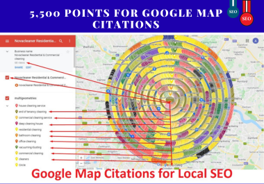 5,500 Google Maps citations+5 Driving Directions+40 Miles Radius Cover High DA Backlinks