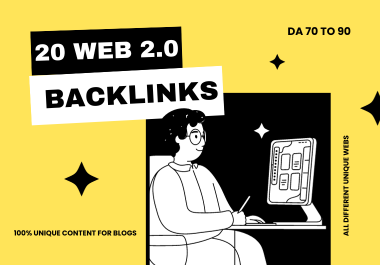 High Space Authority DA 70-90+ Web optimization web 2.0 Backlinks