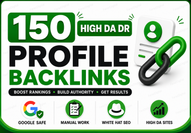 I will do 150 high da profile backlinks manually