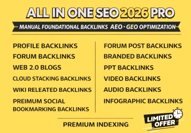All In One SEO 2026 Complete Ranking Framework Backlinks AEO GEO Optimization
