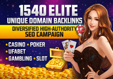 1540 Elite Unique Domain Backlinks with Diversified High-Authority SEO Campaign