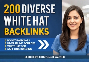 200 Diverse White Hat SEO Backlinks