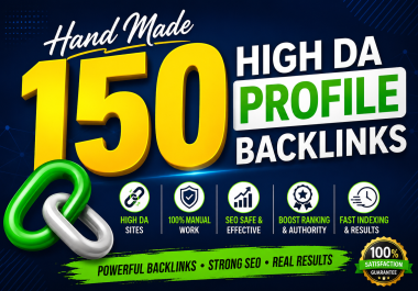 I will do 150 high da profile backlinks manually