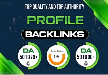 I will do 150 high da profile backlinks manually