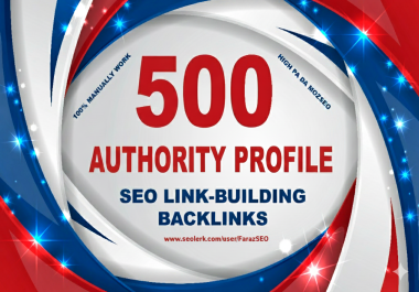 I will do 500 high da profile backlinks manually