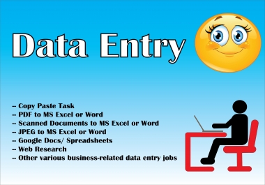 I Will do Professional Data Entry Service,  Convert pdf to word or excel