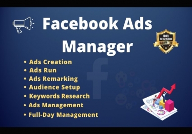 I will will be your Facebook ads manager