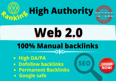 I will create Website Ranking Google Safe Working 30 high da pa Web 2.0