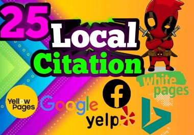 I will create 25 live link local citation for the USA,  UK,  CANADA,  AUSTRALIA,  local listing busine