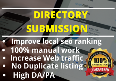 I will do 100 directories submissions manually