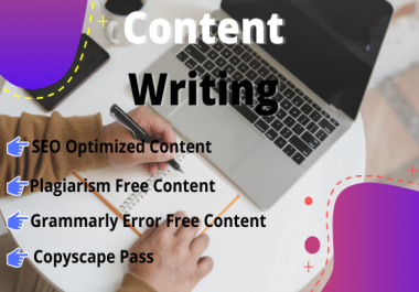I will write 1000 words high-quality SEO friendly content articles blog posts & on any topic