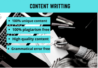 I will write 1000 words SEO friendly unique article,  content and blog post on any topic.