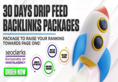 HIGH DA BACKLINKS -30 Days Drip Feed Daily Manual SEO Service