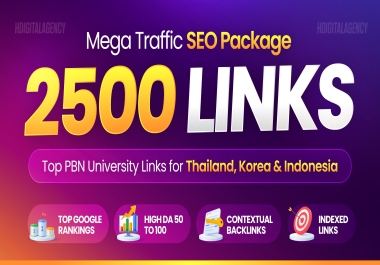 Powerful 2500 High Authority SEO Package with PBN, Guest Post & Contextual Backlinks