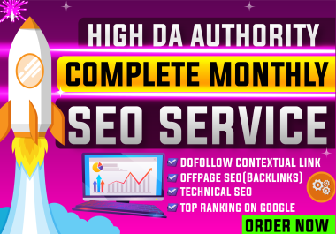 Boost your Website Complete Monthly off page SEO Service with white hat link building