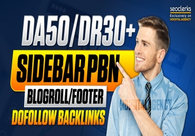 Make Powerful & Permanent 500 PBN Sidebar & Footer Blogroll DR40+ DA50+ Websites