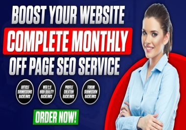 Professional Monthly SEO Management with High Authority Backlinks