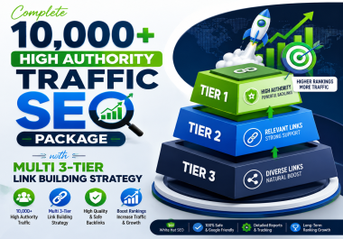Complete 10,000+ SEO Authority Package with Multi 3-Tier Link Building Strategy