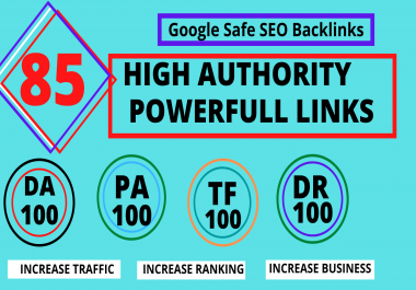 TOP OFFER-Build 85 Unique Domain SEO Backlinks Dofollow On TF100 DA100 Sites