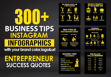 300 Business success tips infographics for instagram