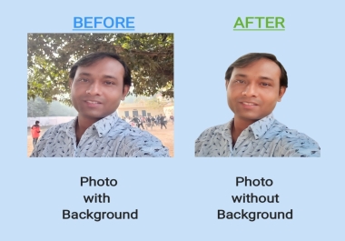 We remove background of your photos in short time
