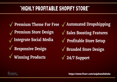 I will design or build profitable shopify store shopify website or dropshipping website