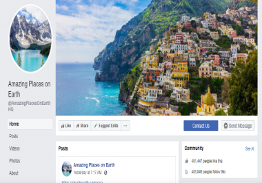 Promote AirBnB and travel-related posts on a page with 480K fan base