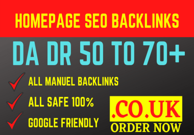 I will make 10 high da homepage backlinks for off page seo