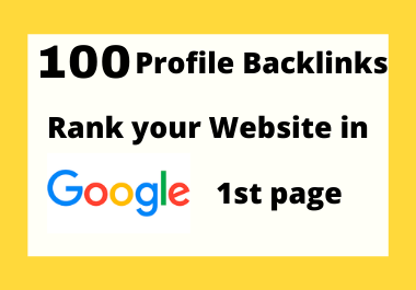 100 High quality profile backlinks