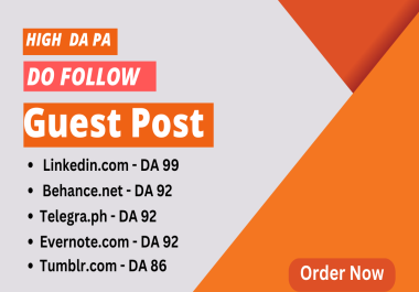 I will write and publish 15 guest post with a dofollow backlink on high DA website