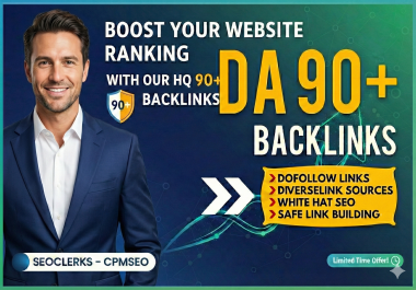 Get Premium DA 90 High Authority SEO Backlinks