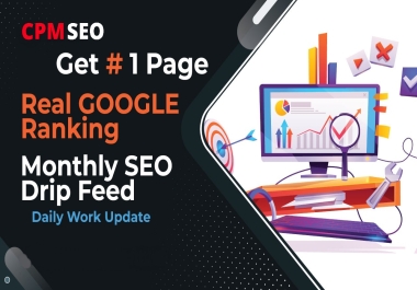 Boost your website rank top page on google monthly drip-feed