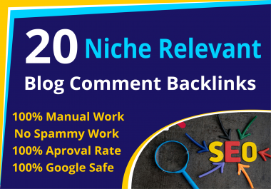 provide manual 20 niches relevant blog comment low obl backlink in 24hr