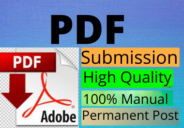 80 PDF submission manually High DA low spam score manually links building