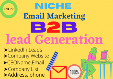 50 niche targeted email list building and b2b linkedln lead generation