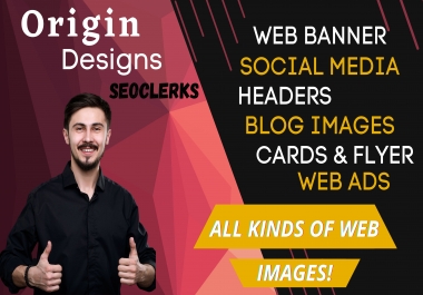 I will design website banner ads,  header image,  and blog image