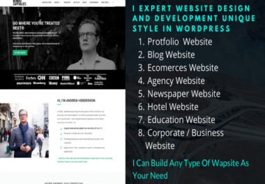 I will Create Any type of website using WordPress