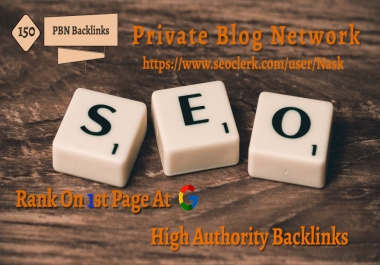 I will make a 150 high Quality DA 55+ PBN Backlinks on most visited sites.