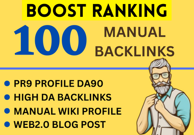 SEO PACK No 1 Ranking In 2022-with 100 Manual SEO Backlinks from Web2 Blog post, PR9 Profile,  Wiki