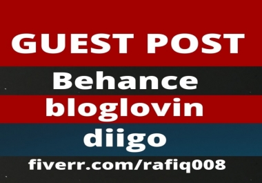 I will do 5 guest post with high quality diigo do follow links.