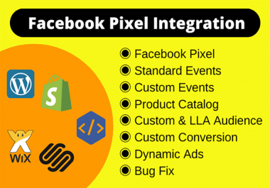 I will fix or setup facebook pixel catalog,  custom audience fb