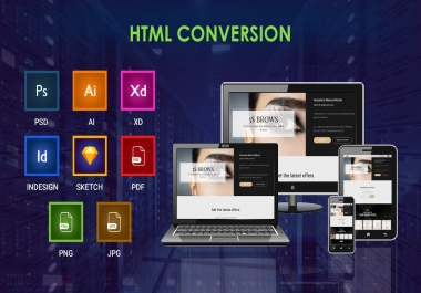 I will convert PSD to html/bootstrap,  XD to Html/bootstrap any kind of conv