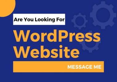 I will build and design a business WordPress website for you