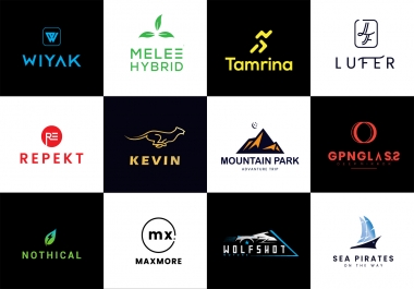 I will design modern minimalist flat professional business and company logo