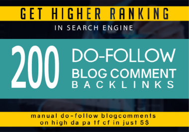 I will provide 200 high quality dofollow blog comments